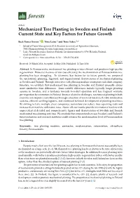 Mechanized Tree Planting in Sweden and Finland: Current State and Key Factors for Future Growth