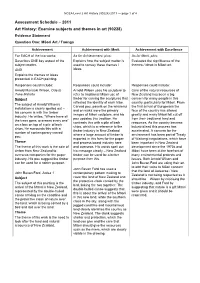 NCEA Level 2 Art History (90228) 2011 Assessment Schedule