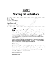 Starting out with Iwork