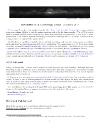 ACG Newsletter Seeks to Highlight Published Observational Results Which Seem Anomalous in Terms of the ΛCDM Model