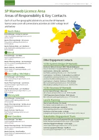 SP Manweb Licence Area Areas of Responsibility & Key Contacts SP Distri Areas Of