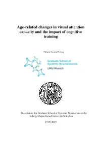 Age-Related Changes in Visual Attention Capacity and the Impact of Cognitive Training