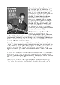 Charlie Christian Was Born in Bonham, Texas on the 29 of June