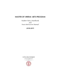 Master of Liberal Arts Program