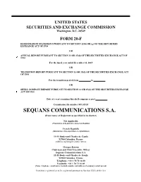 Sequans Communications-Form 20-F 2019