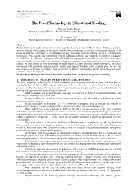 The Use of Technology in Educational Teaching