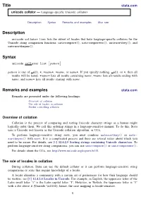 Unicode Collators