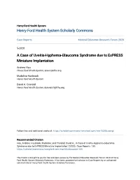 A Case of Uveitis-Hyphema-Glaucoma Syndrome Due to Express Miniature Implantation