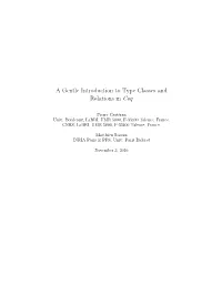 A Gentle Introduction to Type Classes and Relations in Coq