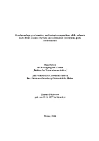 Geochronology, Geochemistry and Isotopic Compositions of the Volcanic Rocks from Oceanic (Hawaii) and Continental (Eifel) Intra-Plate Environments