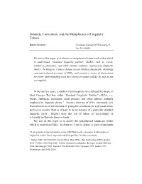 Grounds, Convention, and the Metaphysics of Linguistic Tokens