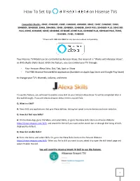 How to Set up Amazon Alexa on Hisense