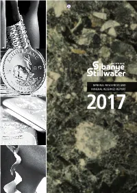 MINERAL RESOURCES and MINERAL RESERVES REPORT 2017 This Mineral Resources and Mineral Reserves Report Should Be Read in Conjunction with Our Other 2017 Reports