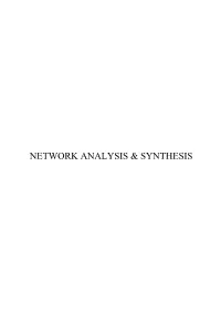 Network Analysis & Synthesis