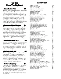 On Tap from the Big Barrel Reserve List