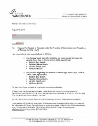 Request for Access to Records Under the Freedom of Information and Protection of Privacy Act (The "Act")