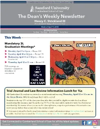 The Dean's Weekly Newsletter