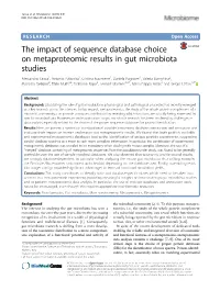 The Impact of Sequence Database Choice on Metaproteomic Results in Gut Microbiota Studies