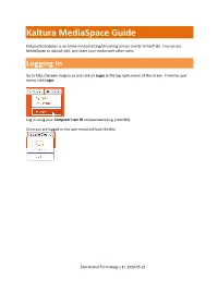 To Download the Mediaspace Guide As a PDF