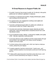 10 Great Reasons to Support Public Art