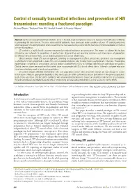 Control of Sexually Transmitted Infections and Prevention of HIV