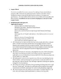 GENERAL COURTESY DOCK SPECIFICATIONS 1. Scope of Work the Work Covered by This Section Consists of Furnishing All Materials