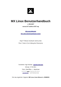 MX Linux Benutzerhandbuch V