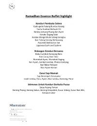 Ramadhan Essence Buffet Highlight