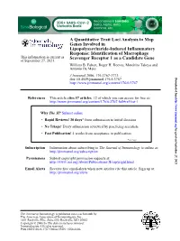 Scavenger Receptor 1 As a Candidate Gene Response