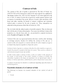 Contract of Sale