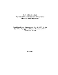 For the Conditionally Approved Lower Providence River Conditional Area E