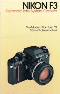 NIKON F3 Electronic Total System Camera