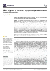 Phase Diagrams of Ternary -Conjugated Polymer Solutions For