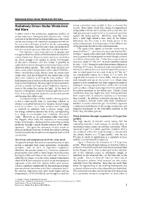 Radiatively Driven Stellar Winds from Hot Stars E NCYCLOPEDIA of a STRONOMY and a STROPHYSICS