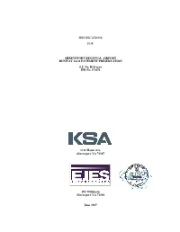 Specifications for Shreveport Regional