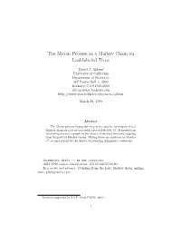 The Moran Process As a Markov Chain on Leaf-Labeled Trees
