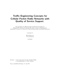 Traffic Engineering Concepts for Cellular Packet Radio Networks