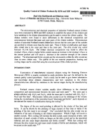 96 Quality Control of Clinker Products by SEM and XRF Analysis Ziad Abu