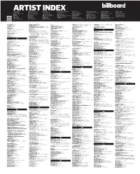 ARTIST INDEX(Continued)