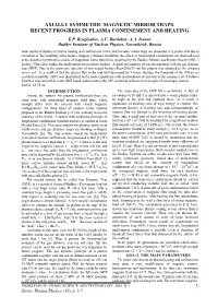 Axially Symmetric Magnetic Mirror Traps