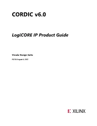 CORDIC V6.0 Logicore IP Product Guide