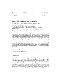 Kondo Effect and Mesoscopic Fluctuations