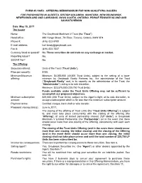 Offering Memorandum for Non-Qualifying Issuers For