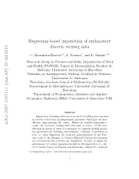 Regression-Based Imputation of Explanatory Discrete Missing Data