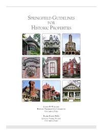 SPRINGFIELD Guidelines for Historic Properties > Contents 3 Introduction