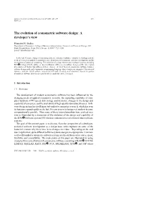 The Evolution of Econometric Software Design: a Developer's View