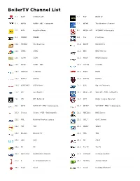 Boilertv Channel Print List