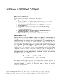 Canonical Correlation Analysis