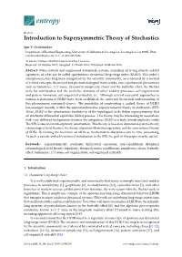 Introduction to Supersymmetric Theory of Stochastics
