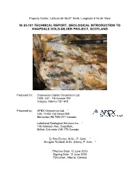 NI 43-101 Technical Report Dated Aug 4, 2020
